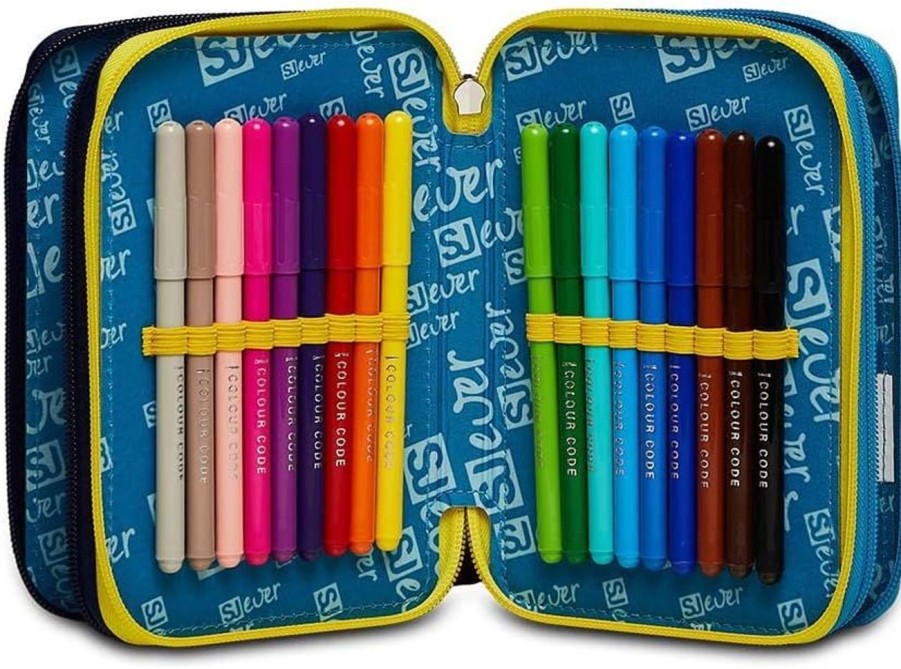 Zaini Sj Gang | Astuccio Scuola 3 Zip Sj Ever Player Boy