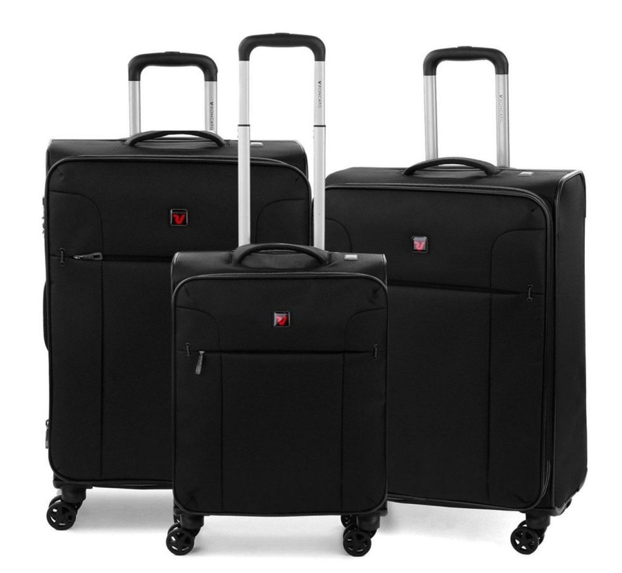 Valigie Roncato | Set 3 Trolley Espandibili Roncato Evolution Nero