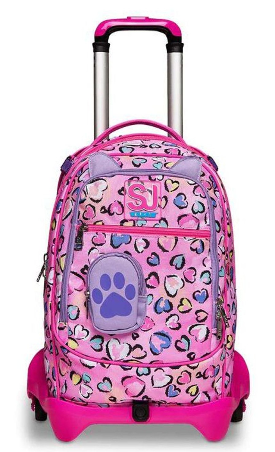 Zaini Sj Gang | Trolley Scuola Sj Jack 3 Ruote Fleecy Girl