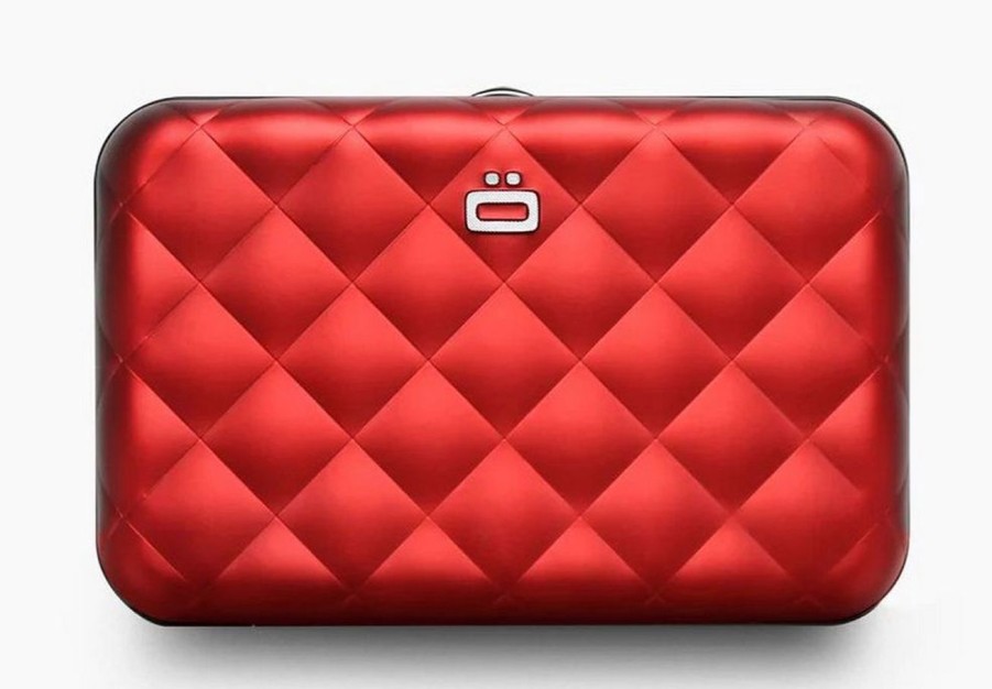 Pelletteria Ogon Design | Portafoglio In Alluminio Ogon Design Smart Case V2 Quilted Red