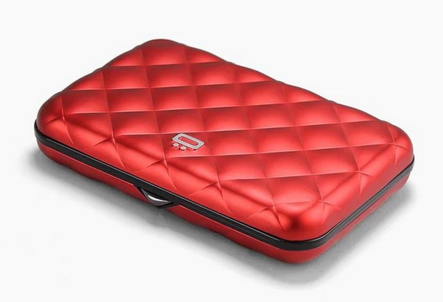 Pelletteria Ogon Design | Portafoglio In Alluminio Ogon Design Smart Case V2 Quilted Red