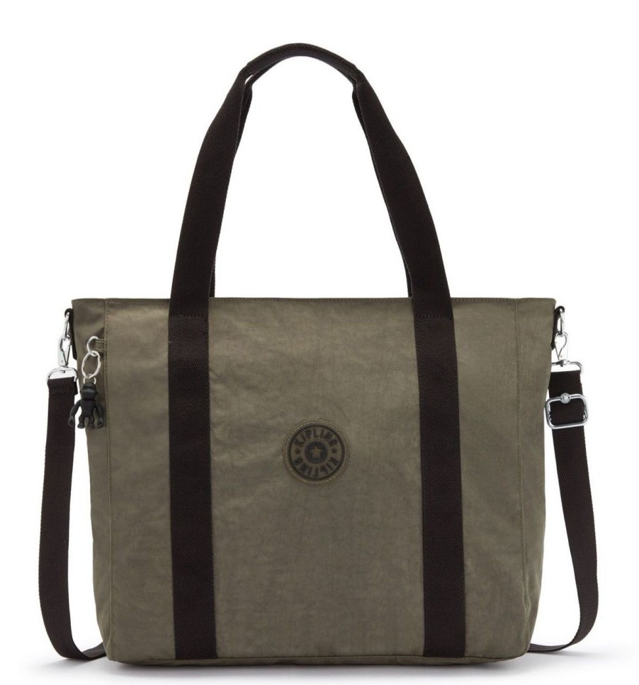 Borse Donna Kipling | Borsa A Spalla E Tracolla Kipling Asseni Green Moss