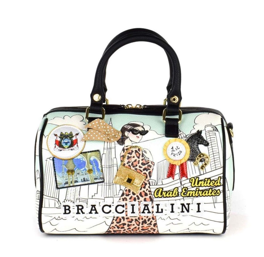 Borse Donna Braccialini | Borsa Bauletto Braccialini Cartoline