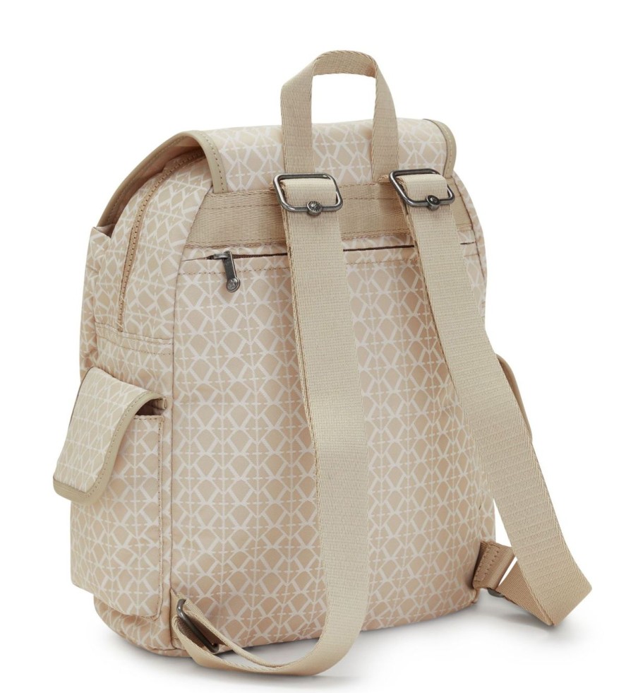 Borse Donna Kipling | Zaino Kipling City Pack S Signature Beige