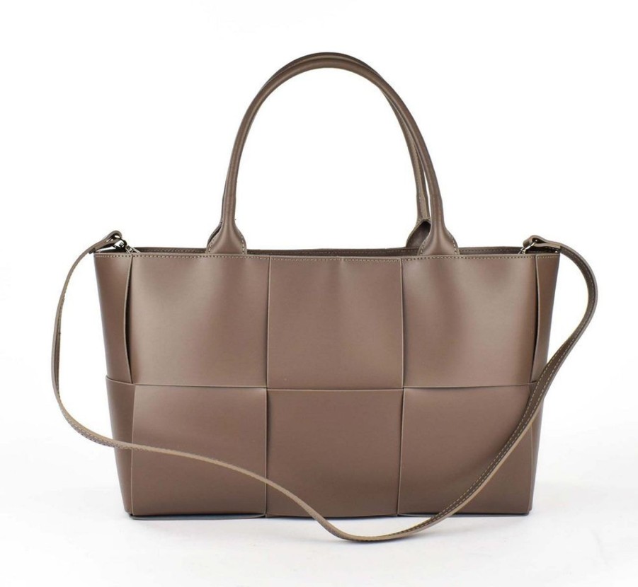 Borse Donna Pronto Moda | Borsa A Mano E Tracolla 20128 Taupe