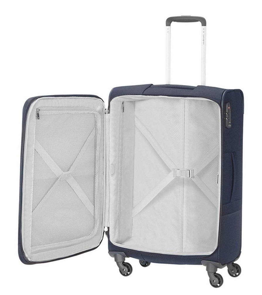 Valigie Samsonite | Trolley Grande 4 Ruote 78Cm Samsonite Base Boost Navy