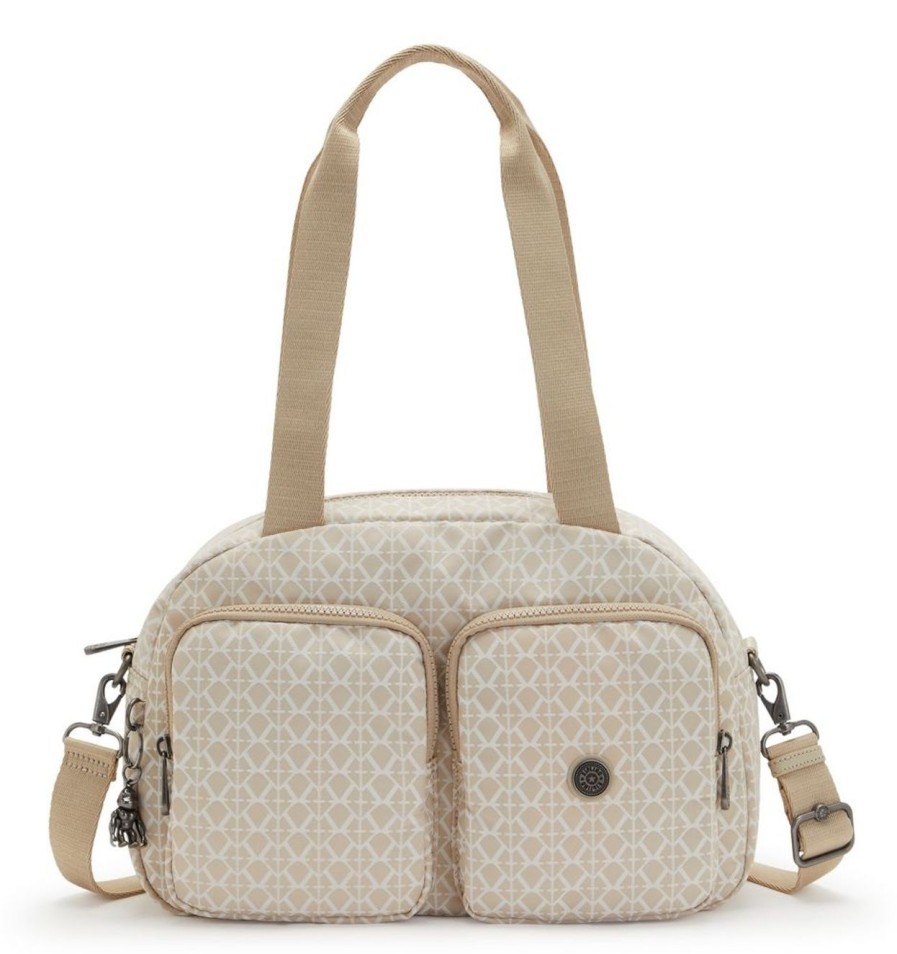 Borse Donna Kipling | Borsa A Mano E Tracolla Kipling Cool Defea Signature Beige