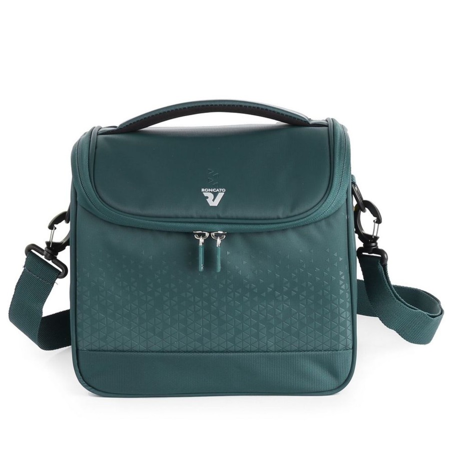 Valigie Roncato | Beauty Case Roncato Crosslite 4858 Verde Bottiglia