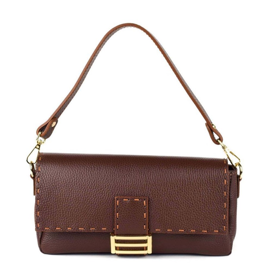 Borse Donna Pronto Moda | Borsa A Spalla E Tracolla 20122 Marrone