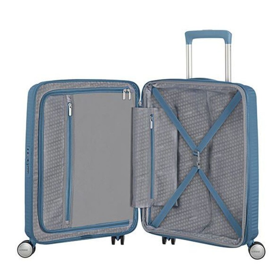 Valigie American Tourister | Trolley Cabina Espandibile American Tourister Soundbox Stone Blue