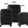 Valigie Roncato | Set 3 Trolley Espandibili Roncato R-Lite Nero