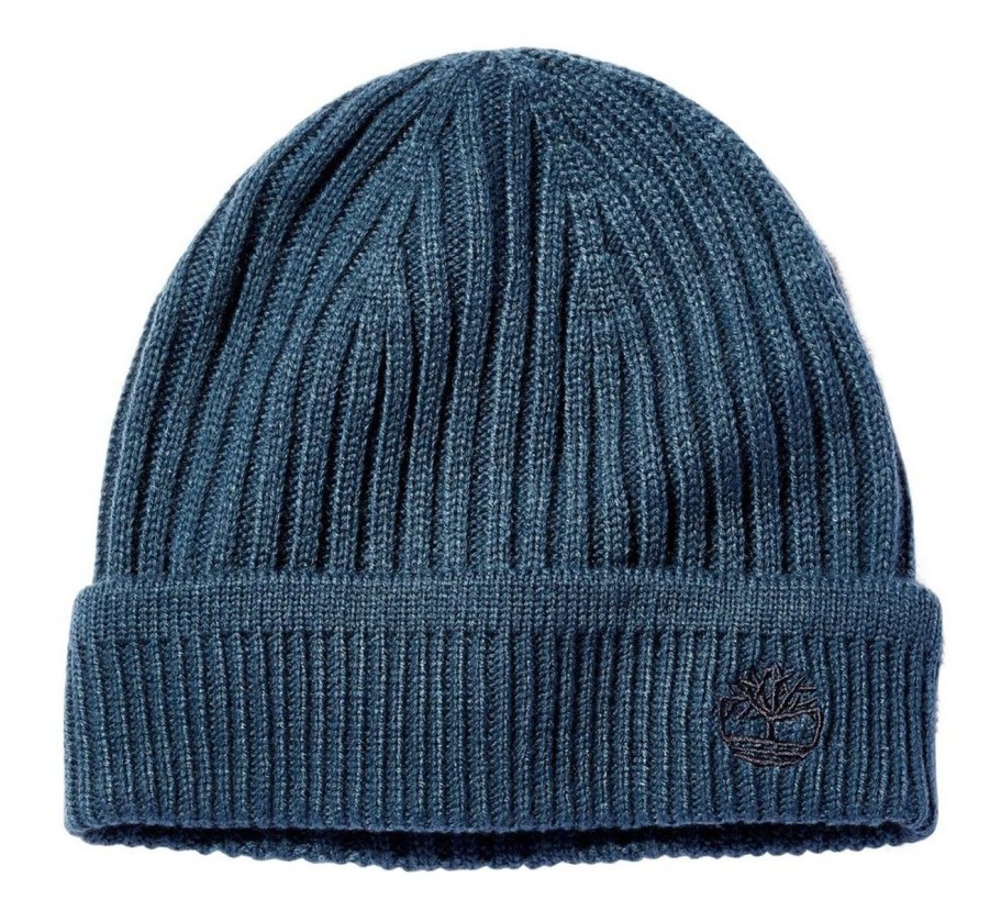 Accessori Timberland | Berretto Timberland Solid Rib Beanie Dark Denim