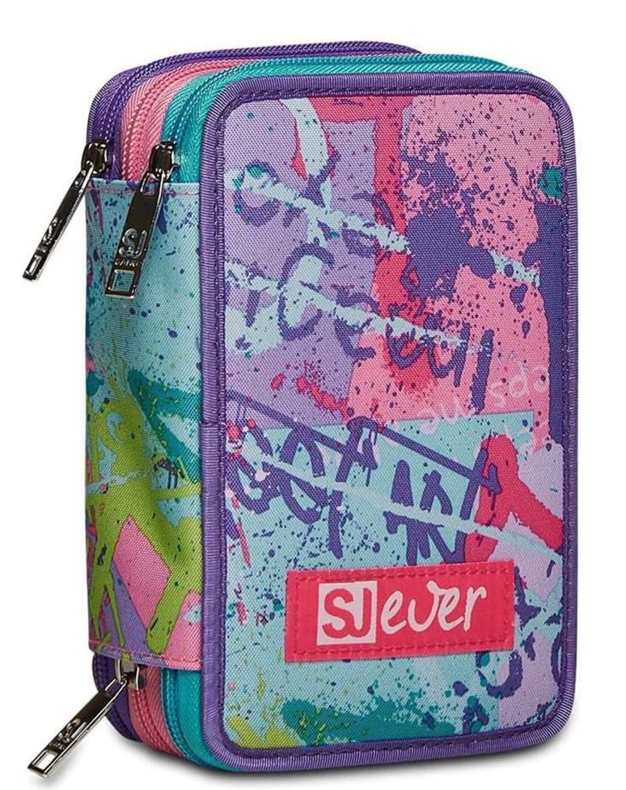 Zaini Sj Gang | Astuccio Scuola 3 Zip Sj Ever Switie Girl