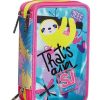 Zaini Sj Gang | Astuccio Scuola 3 Zip Sj Clack It Girl