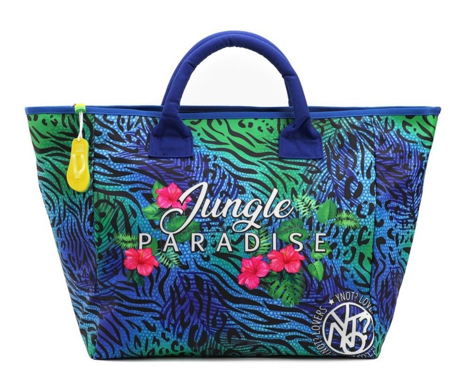 Borse Donna Ynot | Borsa Da Mare Ynot? Jungle Paradise 005 Blue