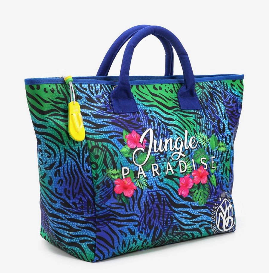 Borse Donna Ynot | Borsa Da Mare Ynot? Jungle Paradise 005 Blue