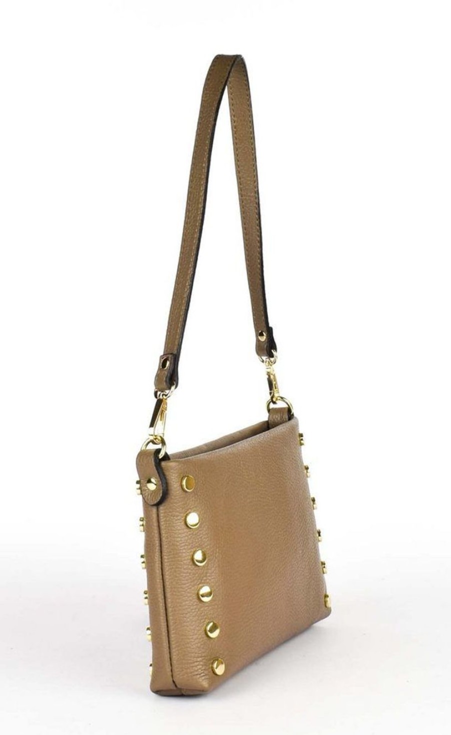 Borse Donna Pronto Moda | Borsa A Spalla In Pelle 20151 Taupe