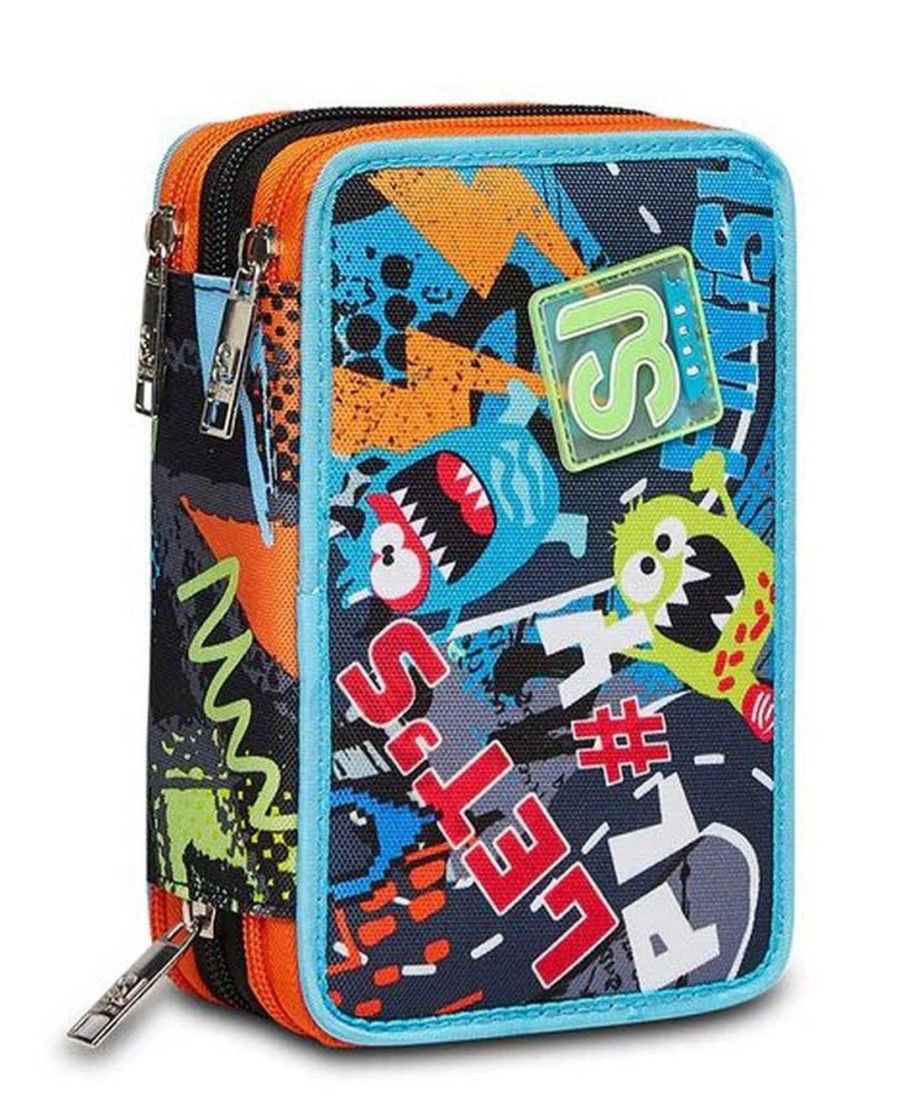 Zaini Sj Gang | Astuccio Scuola 3 Zip Sj Rushpack