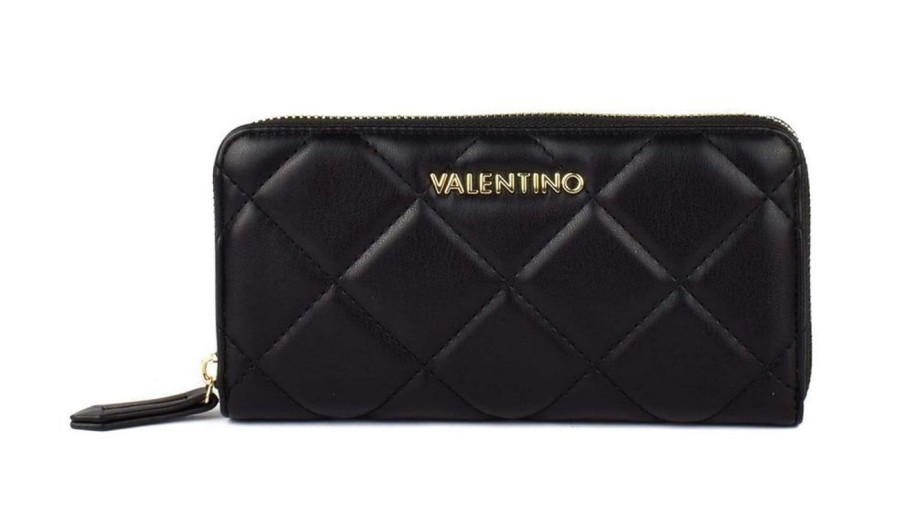 Pelletteria Valentino Bags | Portafoglio Donna Con Zip Valentino Bags Ocarina Nero