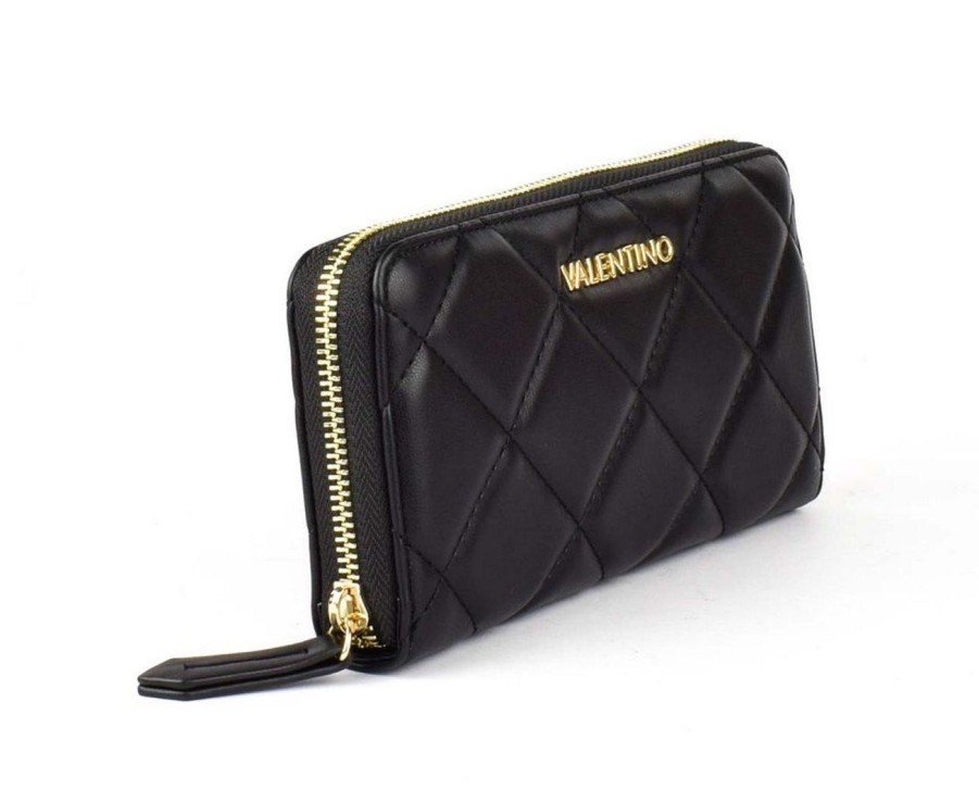 Pelletteria Valentino Bags | Portafoglio Donna Con Zip Valentino Bags Ocarina Nero