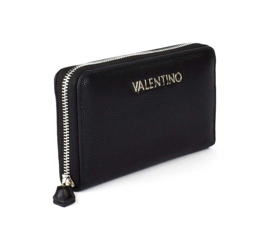 Pelletteria Valentino Bags | Portafoglio Donna Con Zip Valentino Bags Divina Nero