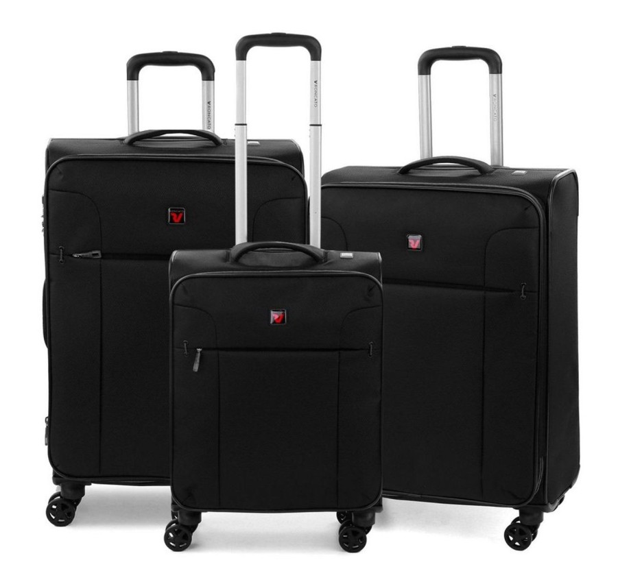 Valigie Roncato | Set 3 Trolley Espandibili Roncato Evolution Nero