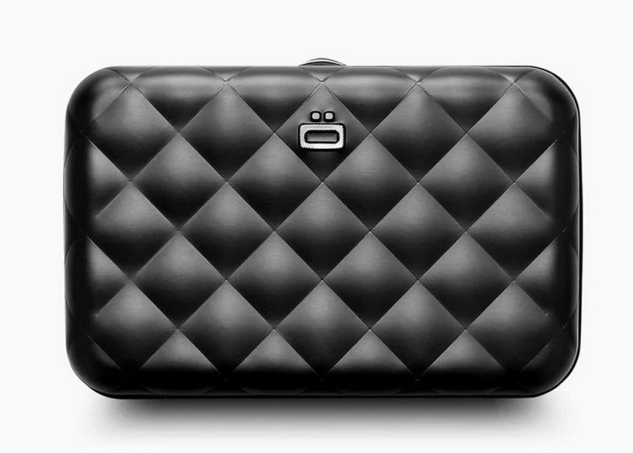 Pelletteria Ogon Design | Portafoglio In Alluminio Ogon Design Smart Case V2 Quilted Black