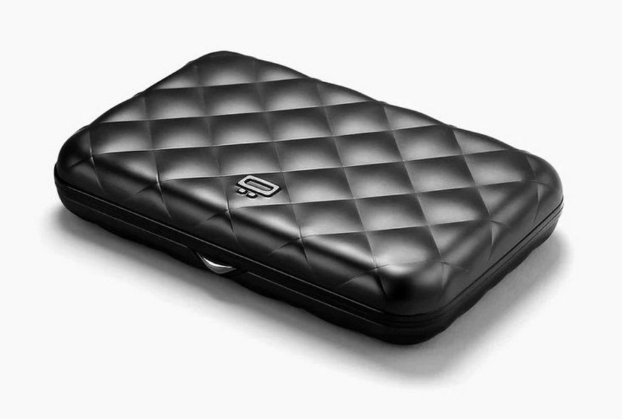 Pelletteria Ogon Design | Portafoglio In Alluminio Ogon Design Smart Case V2 Quilted Black