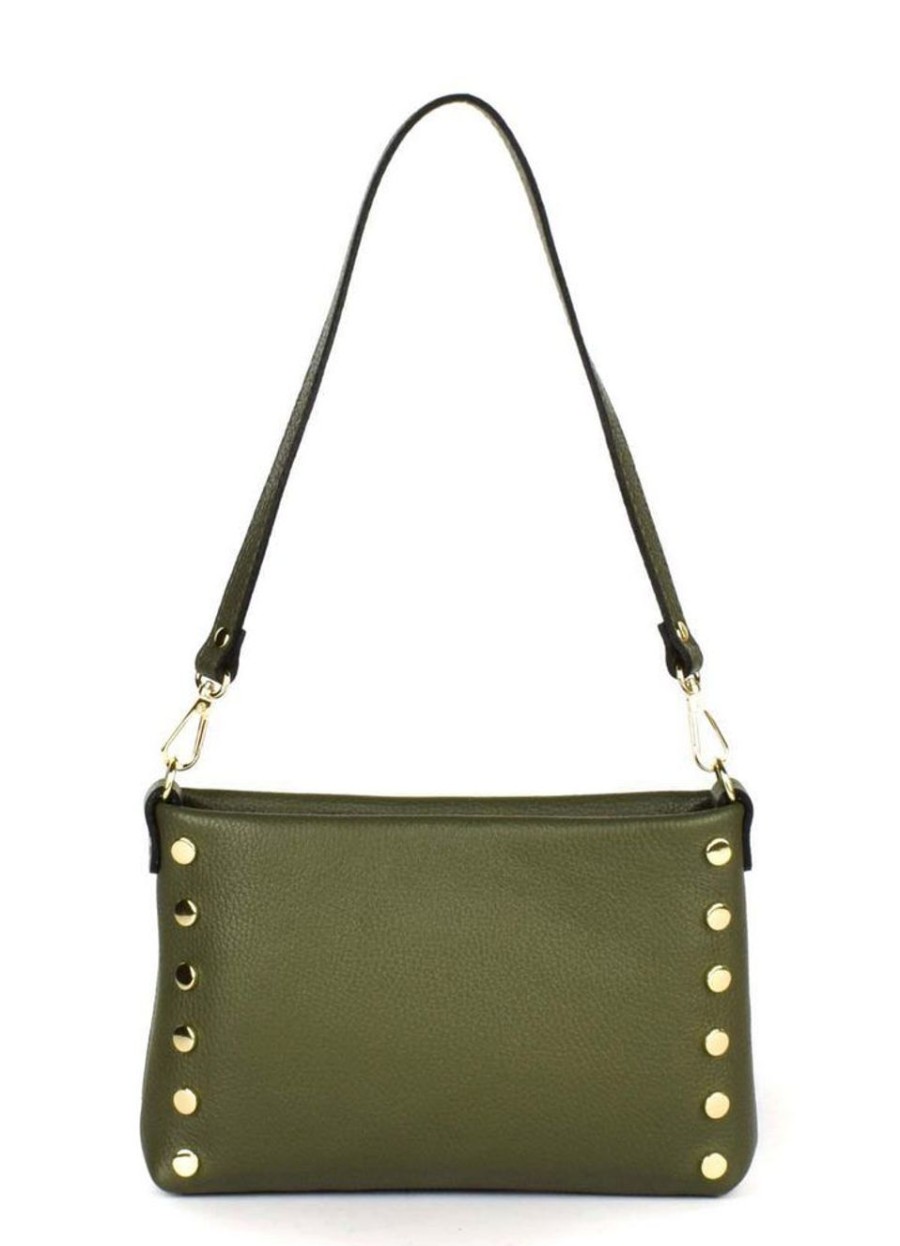 Borse Donna Pronto Moda | Borsa A Spalla In Pelle 20151 Verde