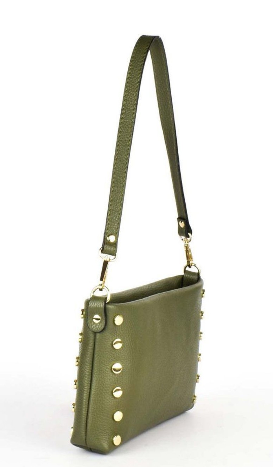 Borse Donna Pronto Moda | Borsa A Spalla In Pelle 20151 Verde