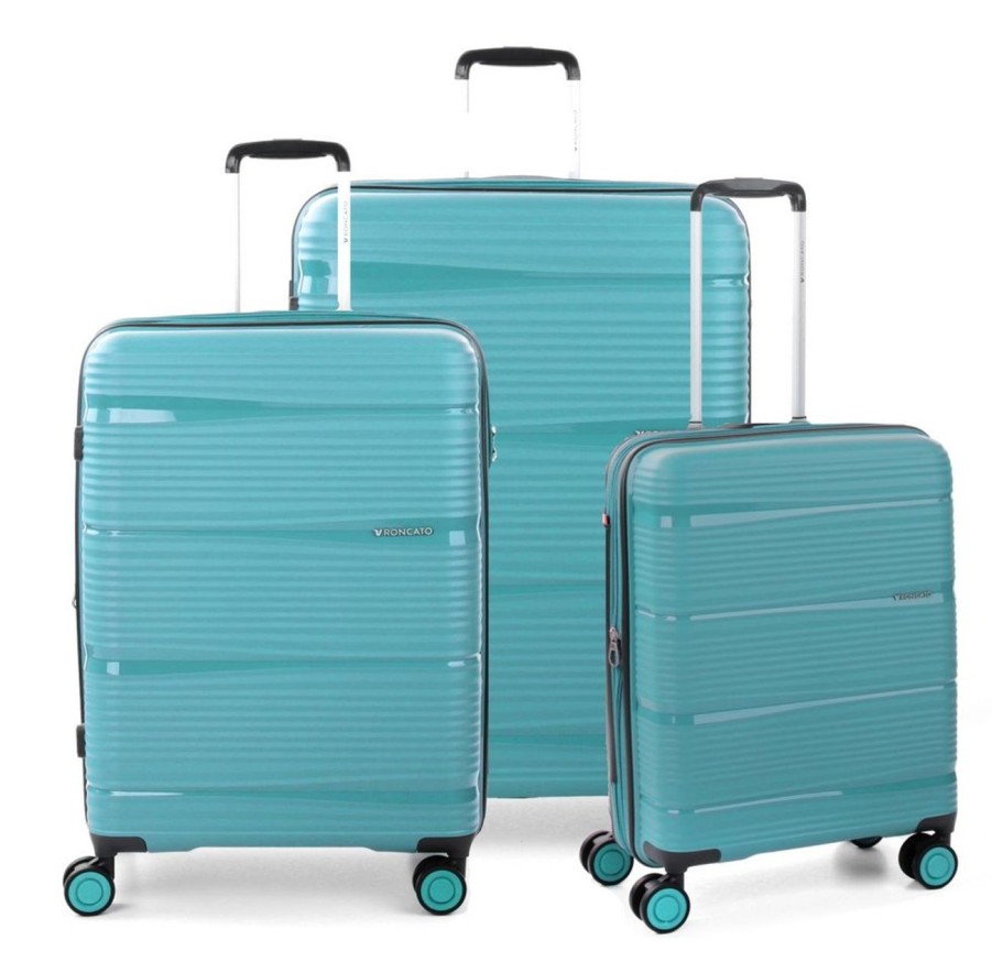 Valigie Roncato | Set 3 Trolley Espandibili Roncato R-Lite Turchese