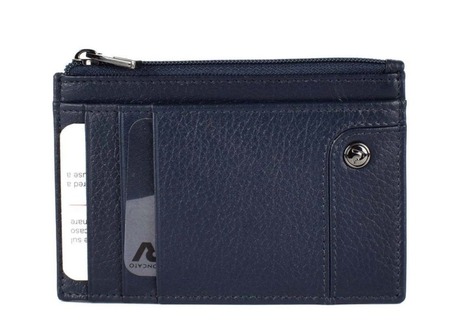 Pelletteria Roncato | Portadocumenti Piatto Con Zip Roncato Alaska 2415 Navy