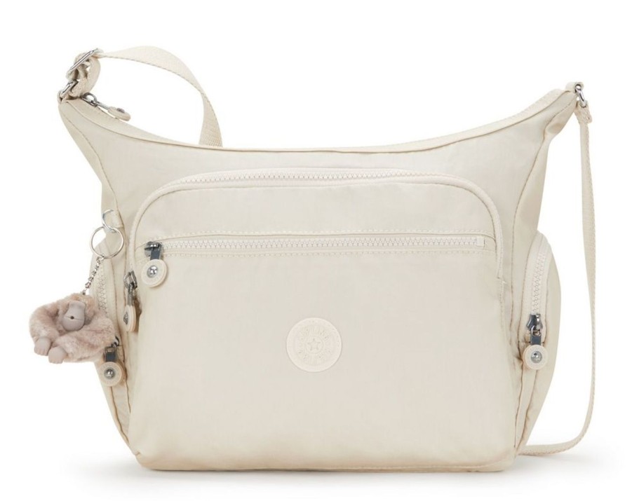 Borse Donna Kipling | Borsa Tracolla Kipling Gabbie Beige Pearl