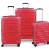 Valigie Roncato | Set 3 Trolley Espandibili Roncato Flight Dlx Rosso