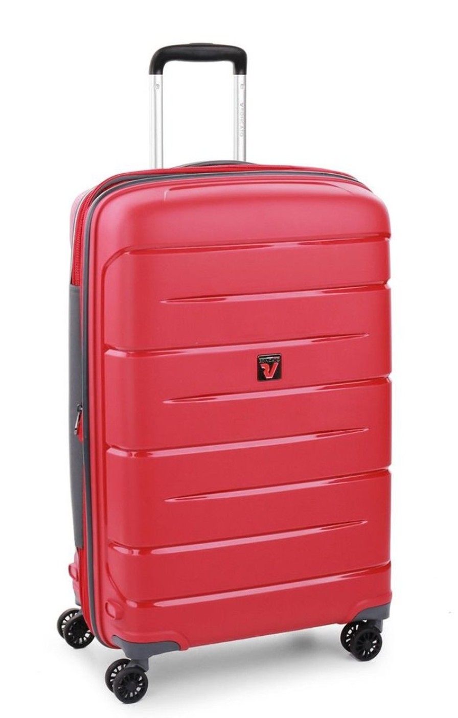 Valigie Roncato | Set 3 Trolley Espandibili Roncato Flight Dlx Rosso