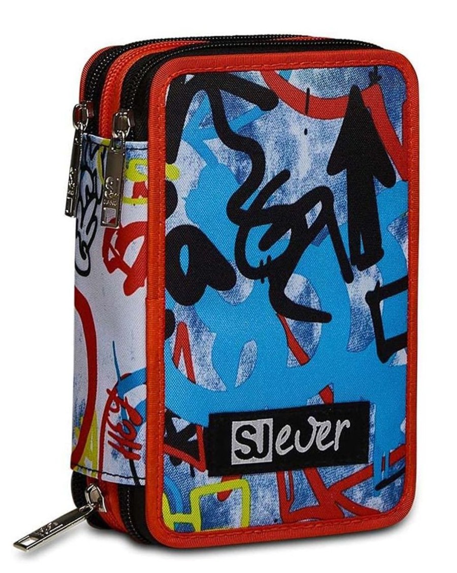 Zaini Sj Gang | Astuccio Scuola 3 Zip Sj Ever Drift Boy