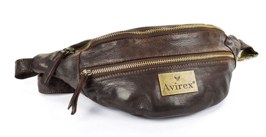 Pelletteria Avirex | Marsupio In Pelle Avirex Mayday Mdy07 Brown