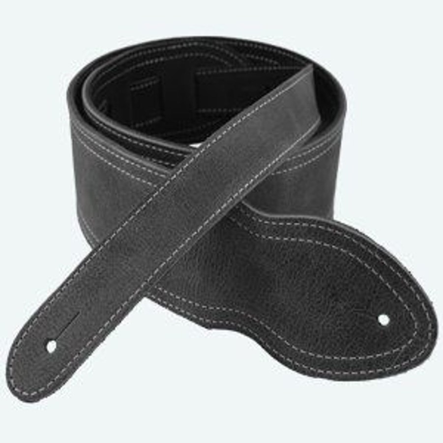 Pelletteria Strap'N'Roll | Tracolla Per Chitarra/Basso In Pelle Standard Line Nera Black