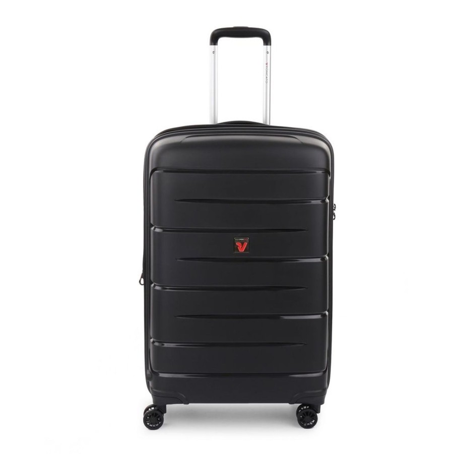 Valigie Roncato | Trolley Espandibile Roncato Flight Dlx Medio 3462 Nero