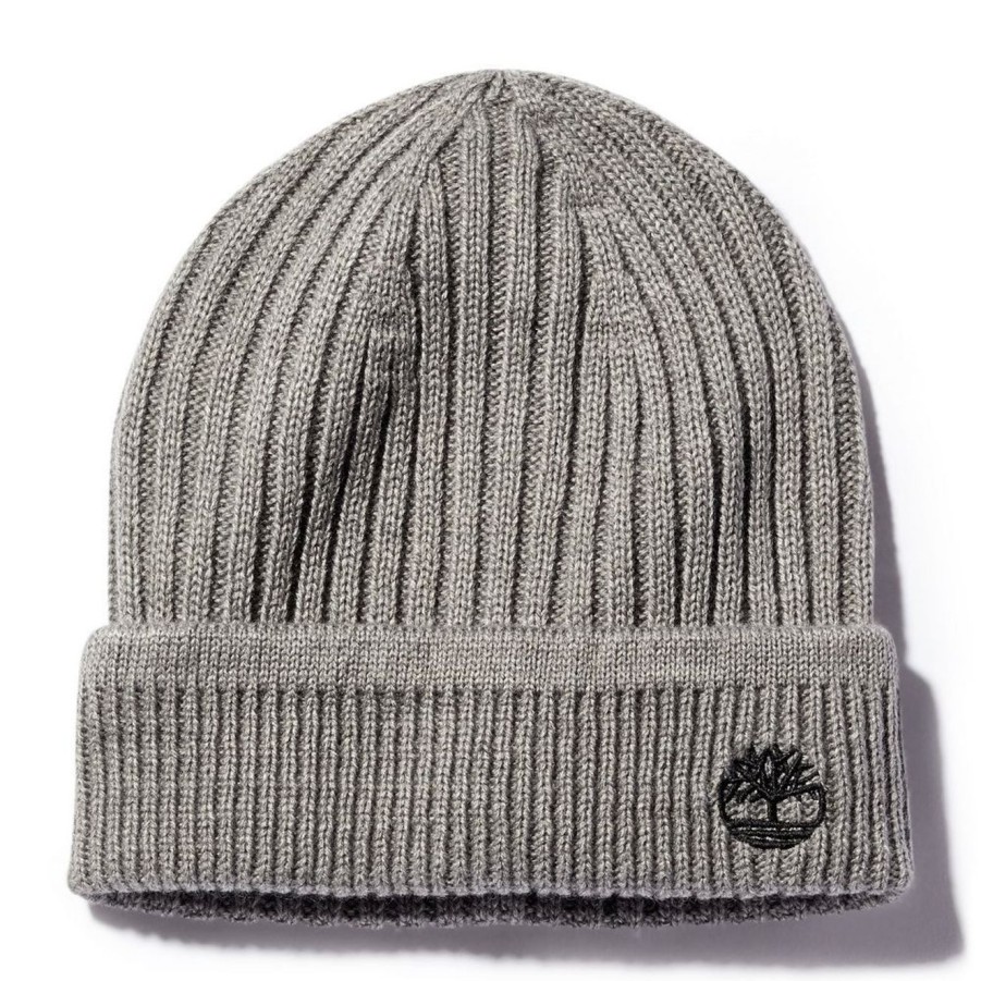 Accessori Timberland | Berretto Timberland Solid Rib Beanie Grigio