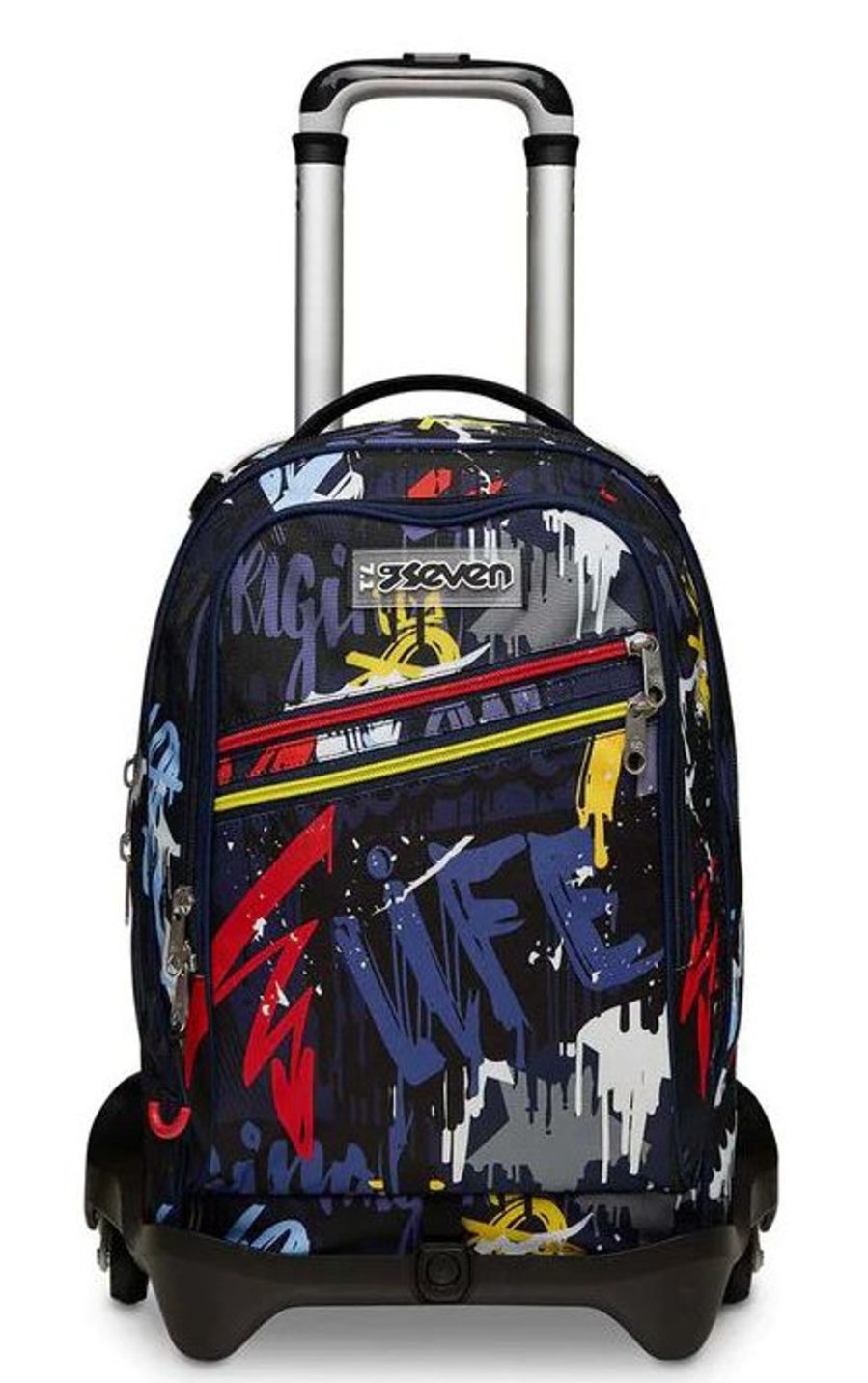 Zaini Seven | Trolley Scuola Seven Jack 3 Ruote Spray Wall