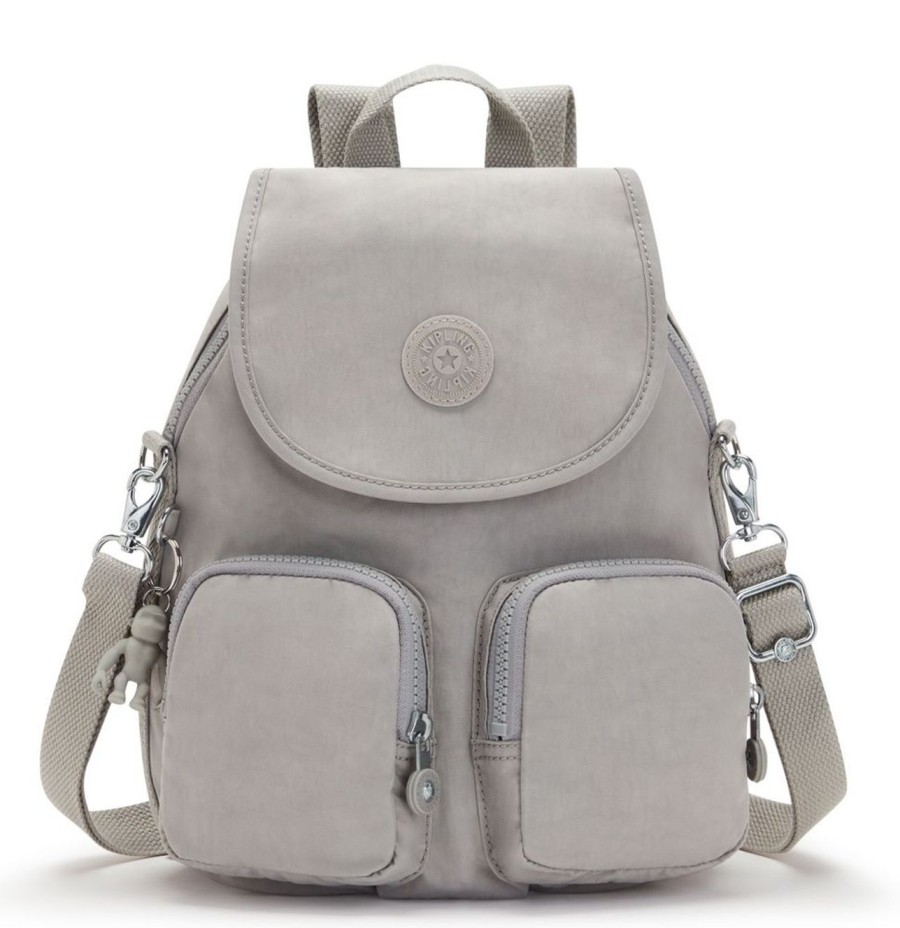 Borse Donna Kipling | Zaino E Tracolla Kipling Firefly Up Grey Gris