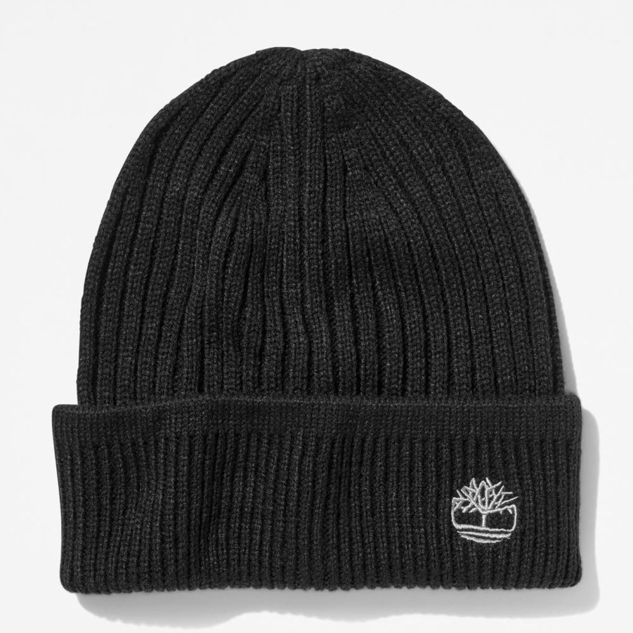 Accessori Timberland | Berretto Timberland Solid Rib Beanie Nero