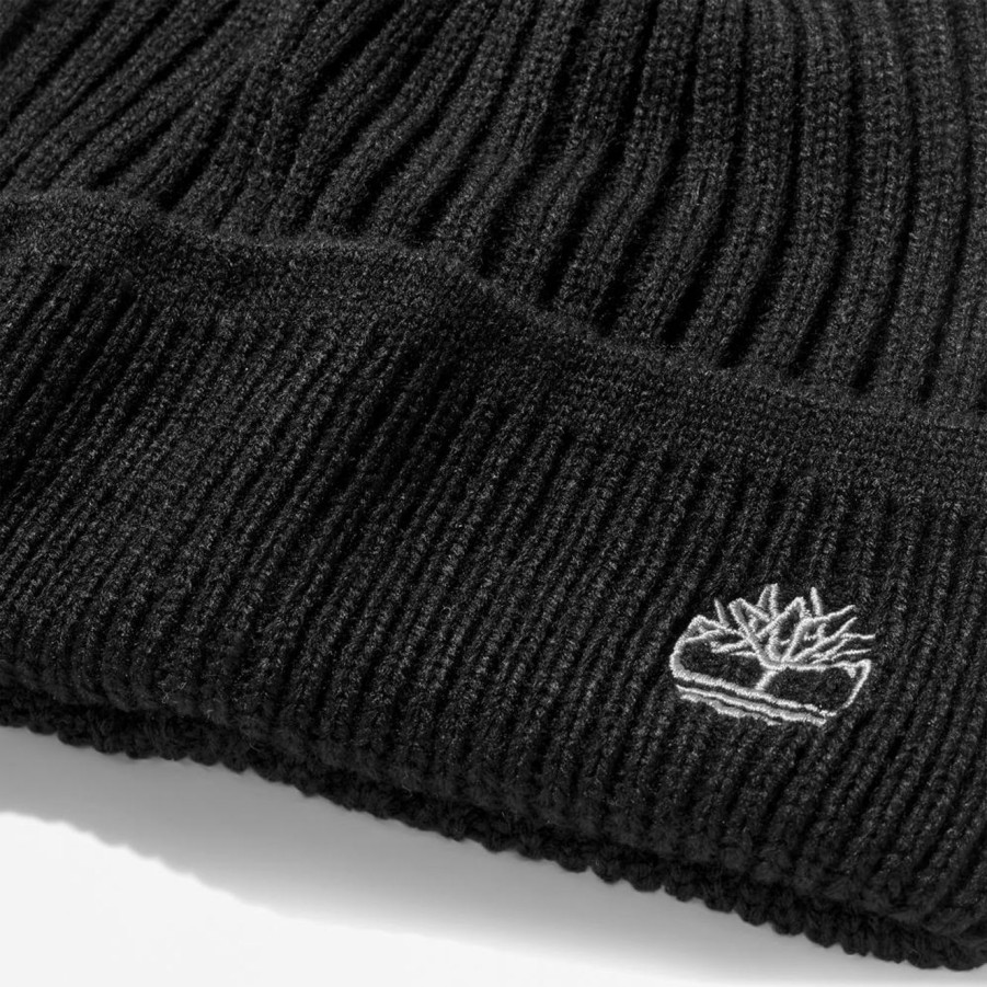 Accessori Timberland | Berretto Timberland Solid Rib Beanie Nero