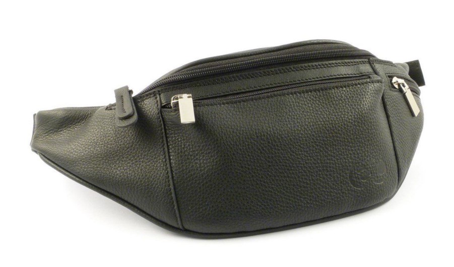 Pelletteria Emporio Cattani | Marsupio In Pelle Emporio Cattani Made In Italy Nero