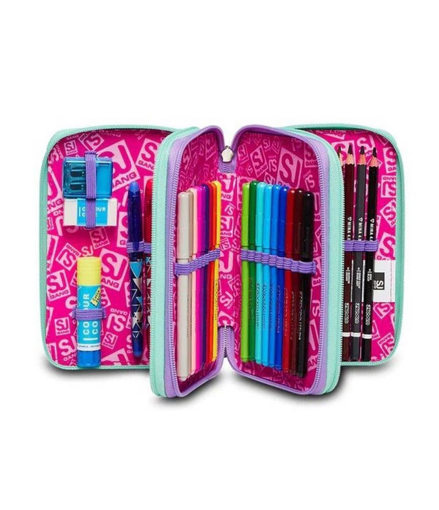 Zaini Sj Gang | Astuccio Scuola 3 Zip Sj Sea Beauty