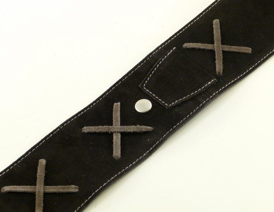 Pelletteria Strap'N'Roll | Tracolla Per Chitarra/Basso In Pelle Gilmodel Nera Black