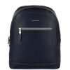 Borse Ufficio Roncato | Zaino In Pelle Roncato Sidney 2477 Navy