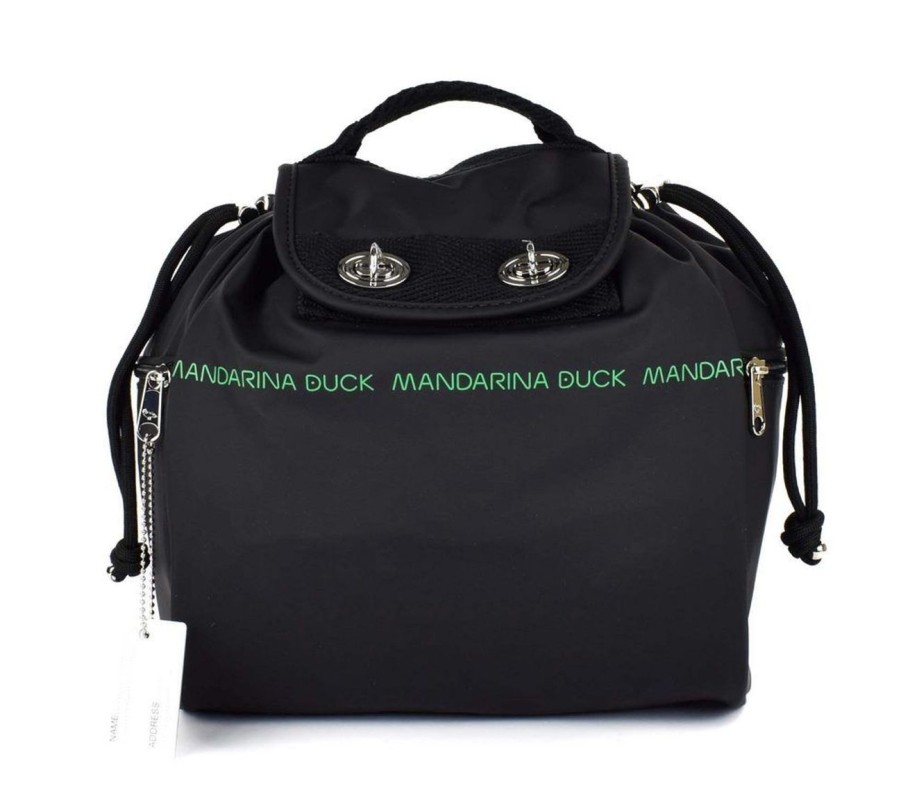 Borse Donna Mandarina Duck | Zaino Donna Piccolo Mandarina Duck Utility Nero Black