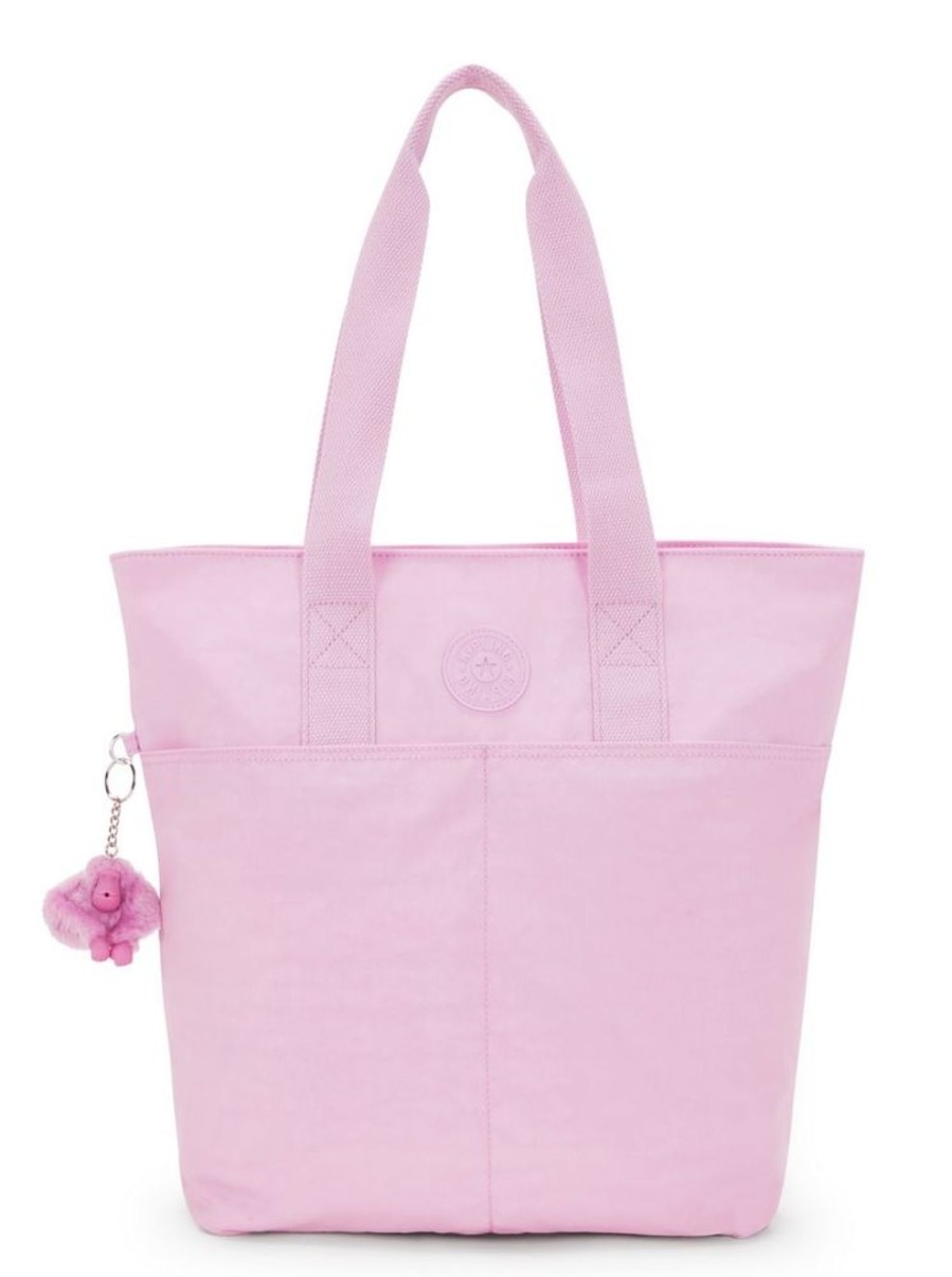 Borse Donna Kipling | Borsa Shopper Kipling Hanifa Blooming Pink